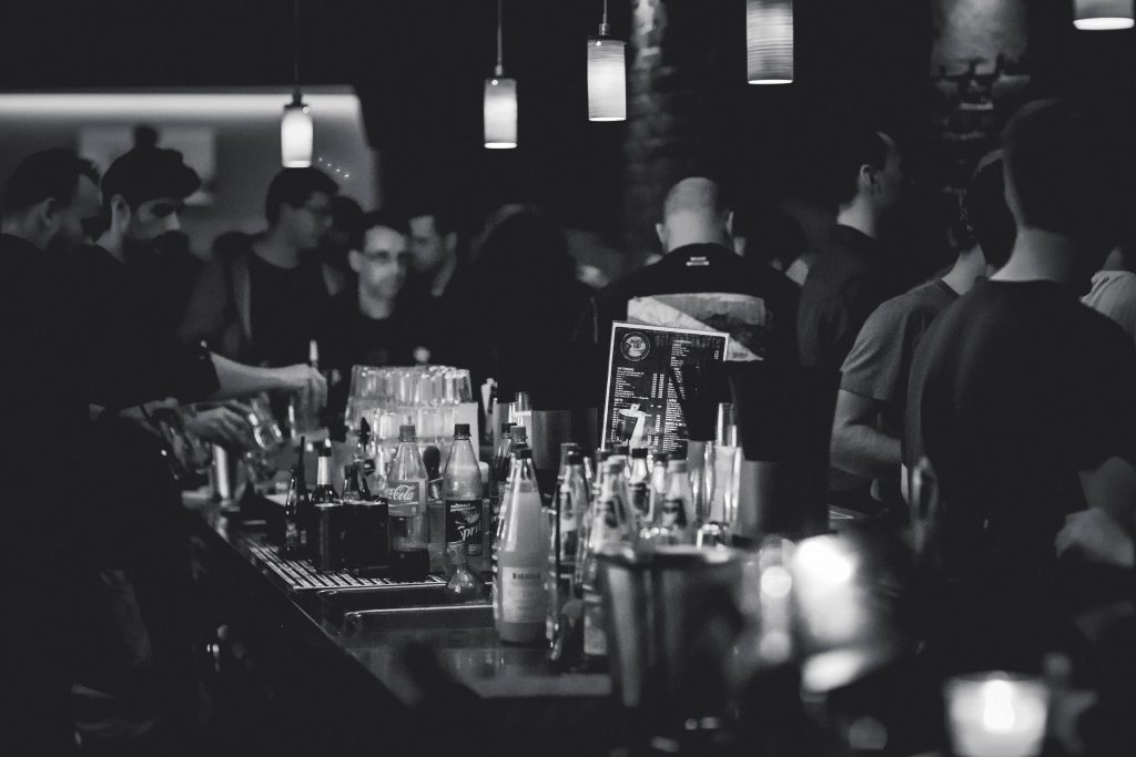 Picture of a busy bar.